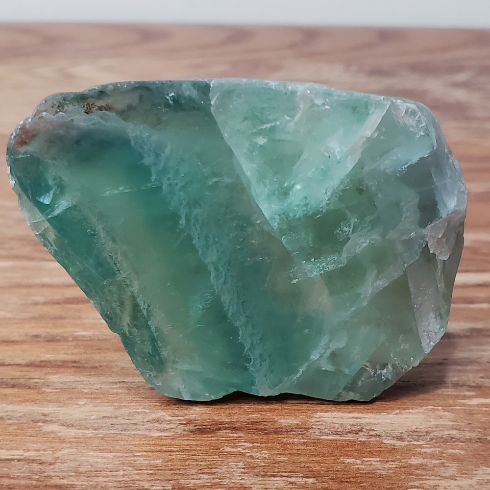Green Fluorite Crystal Chunk